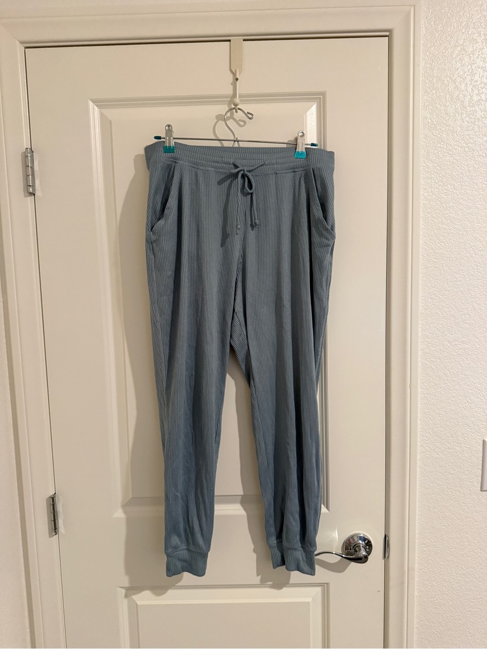 Hollister Gilly Hicks Women’s Blue Ribbed Lounge Pants Joggers - Size Large